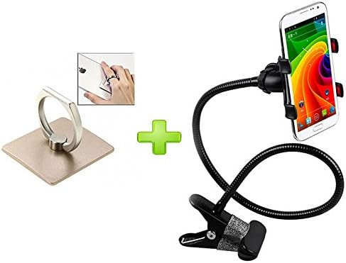 Promptout Portable Foldable Universal Flexible Mobile Lazy Stand for Apple, Samsung and all Phones with Phone Ring Holder (Colour May Vary)