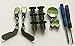 Hisonders 12 in 1 - Metal Mod 6 Swap Thumbsticks Joysticks, 4 Paddles & 2Dpads with Open Tool for Xbox One Elite Controller (Green)