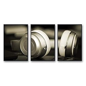 Framed Canvas Wall Art for Living Room, Bedroom Microphone Canvas Prints for Modern Home Decoration Ready to Hang - 16"x24"x3 Panels