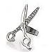 Soulbreezecollection Hair Stylist Scissors Beauty Salon Ring Adjustable Band Clear Rhinestones Charm Fashion Jewelry Ring