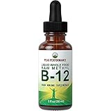 Raw Whole Food Methyl B12 Liquid Drops. Best Vegan Advanced B 12 Liquid Vitamin Supplement. High Bioavailability Triple Distilled Methylcobalamin B-12 for Energy and Stress Relief. for Men and Women