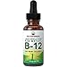 Raw Whole Food Methyl B12 Liquid Drops. Best Vegan Advanced B 12 Liquid Vitamin Supplement. High Bioavailability Triple Distilled Methylcobalamin B-12 for Energy and Stress Relief. for Men and Women