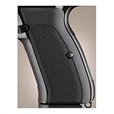 Hogue 75170 CZ-75/CZ-85 Grips, Checkered Aluminum Matte black anodized