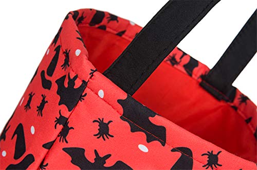 Halloween Trick or Treat Bags Candy Buckets Baskets for Kids (Spider bat)