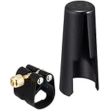 Rovner L3 Light Ligature with Cap for Hard Rubber Soprano Sax, Gold Fittings