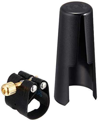 Rovner L3 Light Ligature with Cap for Hard Rubber Soprano Sax, Gold Fittings