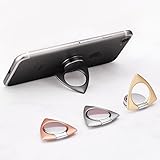 eBoot Mirror Finger Ring Stand, 360 Degree Rotation Cell Phone Holder of Ring Stand with Good Finger Grip, No Loose, 1 Pack (Black)