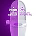 HOROW Led Toilet Light,8 Color Led Motion Activated Light Sensor Toilet Bowl Night Light for Bathroom(Only Activates in Darkness)