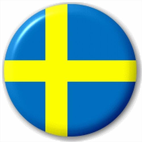 Button Badges Small 25mm Lapel Pin Novelty Sweden - Swedish Flag