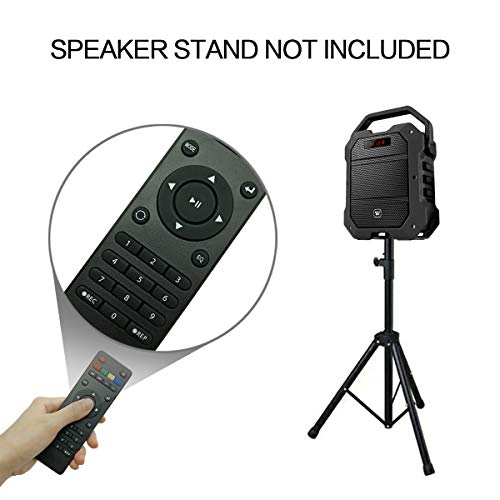 WinBridge K10 PA System, Battery Powered, with 80W Power 12V/5000mAh, Bluetooth Wireless Microphones, Remote Control, Support FM/USB/AUX/Echo/Bass/Treble/Instrument Guitar Amplifier Input - Thumbnail 5