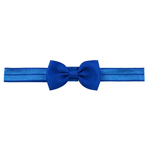 image for WillingTee 2.75 Inch Grosgrain Ribbon Hair Bows Headbands for Baby Gir