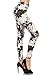 Leggings Depot NEW High Waist Popular Print Women's Leggings Pants Style Batch4 (Black Floral)