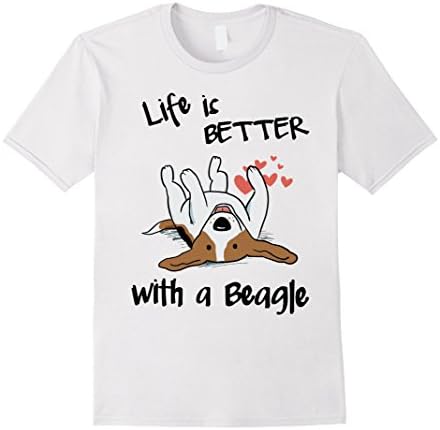 Men's Beagle T-Shirt, Life's better with a Beagle 2XL White