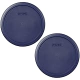 2 X PYREX Blue Plastic Cover fits 6 & 7 cup Round Dishes