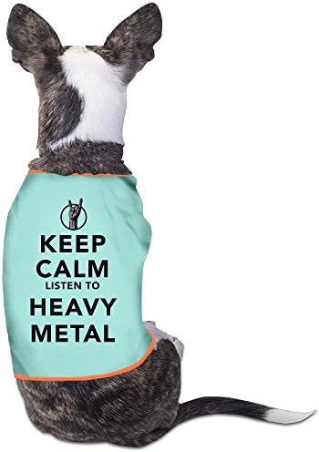 Keep Calm Listen To Heavy Metal Pet Tee Shirt SkyBlue