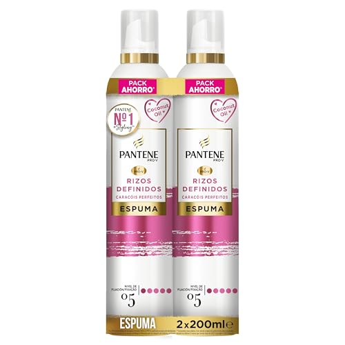 Pantene DEFINED CURLS MOUSSE SET, Heat protection for hair, The mousses from this set are popular due to their vegan formula, lack of animal testing and biodegradable packaging, Pack of 2