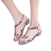 Womail Summer Atificial Diamond Weave Clip Toe Sandals Beach Shoes
