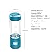 RUNNEPT Rechargeable Mini Portable Juicer Cup/Blender 500ml with Multiple Function of Juicer, Grinder and Mixer, BPA Free Turquoise