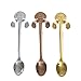 Haishell 3 Pcs Coffee Spoon Stainless Steel Dog Dessert Spoon Drink Spoons Mixing Spoon Milkshake Spoon Tableware Kitchen Supplies (Silver,Gold,Rose Gold)