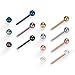 vcmart 14pcs 14G 12mm Tongue Rings Nipple Straight Barbells Surgical Steel Body Piercing Jewelry
