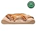 Furhaven Pet Dog Bed | Cooling Gel Foam Minky Plush & Velvet Ergonomic Luxe Lounger Cradle Mattress Contour Pet Bed w/ Removable Cover for Dogs & Cats, Camel, Jumbo