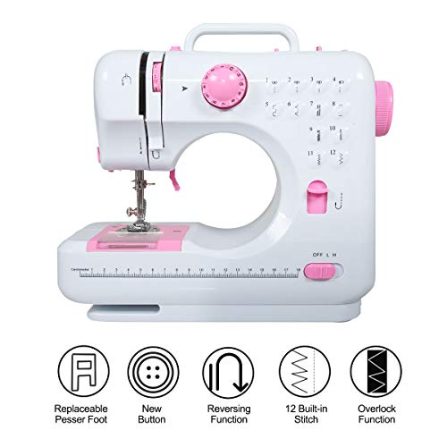 Sewing Machine, Portable Sewing Machines for Beginners, a Stitching