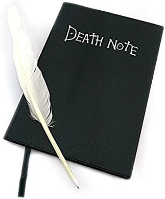 Yaluula Anime Toy Death Note Light Notebook with Ball Pen Kira Cosplay with Feather Pen