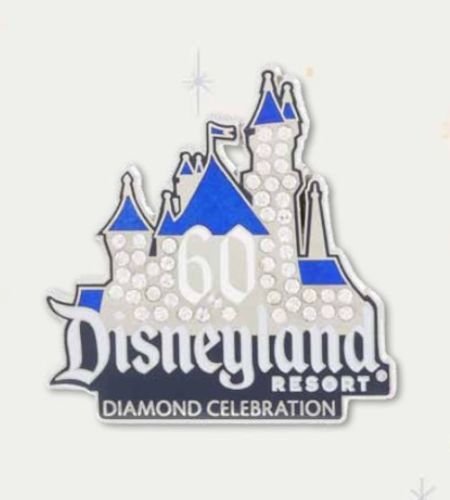Disneyland 60th Anniversary Diamond Celebration Sleeping Beauty Castle Trading Pin