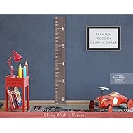 Back40Life Wooden Kids Growth Chart Ruler for Boys and Girls (The Establishment) - Ebony Wash