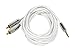 Monoprice Audio Cable - 10 Feet - White | Stereo Male to RCA Stereo Male Gold Plated Cable for Mobile