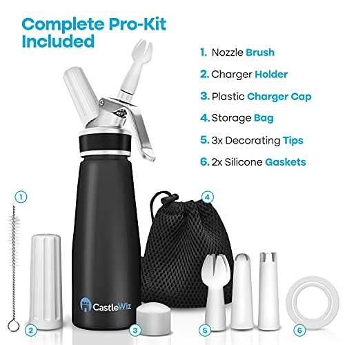 Professional Whipped Cream Dispenser Set LeakResistant Grade 6