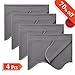 NICETOWN Grey Valances for Window - Farmhouse W52 x L18 inches Scalloped Pole Pocket Curtains Small Window Wave Drapes/Draperies for Kitchen/Home Decor, Living Room, Grey, 2 Pairs