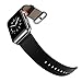 Apple Watch Band 42mm, Youkex Genuine Leather Strap with Silver Stainless Steel Buckle for iWatch Series 3, Series 2, Series 1 Sport and Edition Women Men (Black, 42mm)