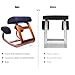 Ergonomic Office Chair, WishaLife Kneeling Chair Rocking Posture Wood Stool for Home Office & Desk Chair |Orthopedic Stool Relieving Back and Neck Pain & Improving Posture | Larger Seat,Thick Cushions