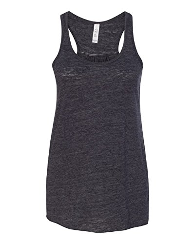 Bodek And Rhodes 50433712 8800 Bella Canvas Ladies Flowy Racerback Tank Black Slub - Extra Small