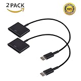 2 Pack of 8 pin Lightning to 30 pin Charge & Sync Cable Adapter Converter for Apple iPhone 6/6 Plus/5s/5c/5/4s/4/3/3G ,iPad and iPod (Black)