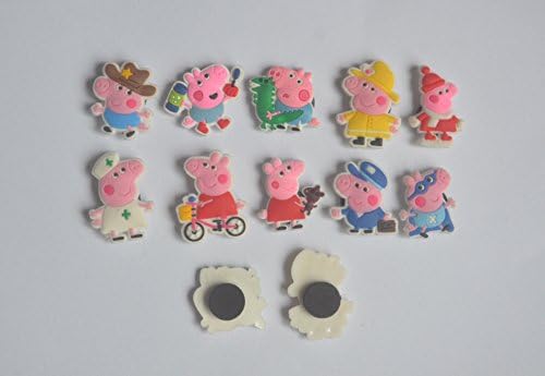 10pcs PVC Peppa Pig Refrigerator Magnet Stickers perfect gift For Kids