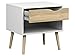 Tvilum Diana 1 Drawer Nightstand, White/Oak Structure