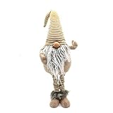ITOMTE Handmade Swedish Gnome, Scandinavian Tomte, Plush Toy Winter Table Ornament Decoration, Yule Santa Nisse, Nordic Elf Figurine Easter's Gnome Gifts - 24 Inches, Yellow