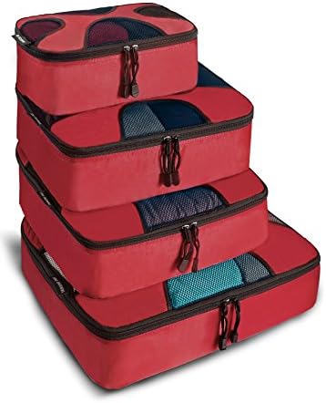 Yanuoki 4 Set Large Packing Cube Organizers with Laundry Bag Travel Accessories