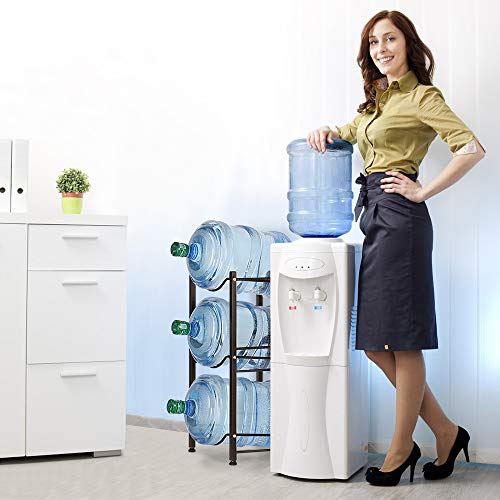Nandae Water Cooler Jug Rack, 3-Tier Heavy Duty Water Bottle Holder Storage Rack for 5 Gallon Water Dispenser, Save Space