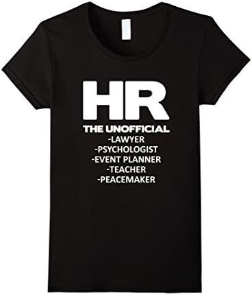Women's Funny Human Resources T-Shirt | HR - Unofficial Everything! XL Black