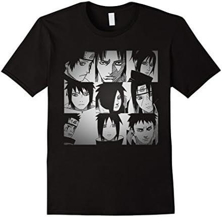 Mens anime otaku manga uchiha clan tshirt 3XL Black
