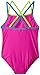 Speedo Girl's Swimsuit One Piece Solid Cross Back Multi Straps