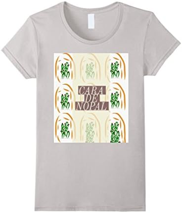 Womens Cara de Nopal T Shirt Funny Cactus XL Silver