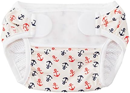 Bummis Swimmi Swim Cloth Diaper - Anchors Away - One Size - 10 - 35 pounds ( 4.5 – 16 kg).