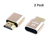 DTECH HDMI Dummy Plug 4K Display Emulator Compatible with Windows Mac OSX Linux (fit-Headless, 2 Pack)