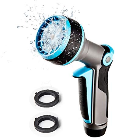 Marvellous Garden Hose Nozzle, 10 Adjustable Pattern Thumb Control Spray Nozzle, Setting Knob Automatic Locking Suitable for Car Washing Cleaning Watering