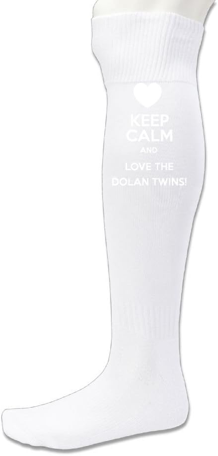 Dolan Twins Men's And Women's Football Socks Knee High Tube Socks Black 34-42 Yards