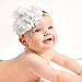 My Lello Baby Headband Shabby Fabric Flower Cluster Stretchy Elastic Black